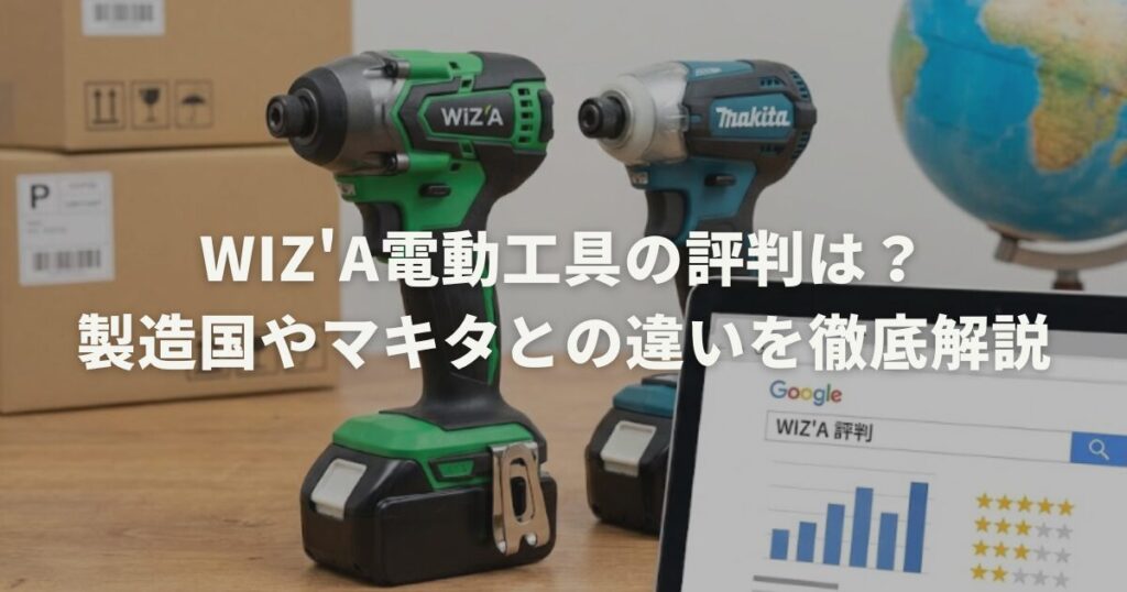 WIZ'A電動工具の評判は？製造国やマキタとの違いを徹底解説