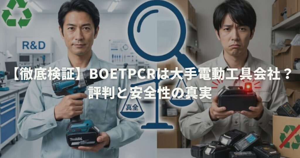 【徹底検証】Boetpcrは大手電動工具会社？評判と安全性の真実