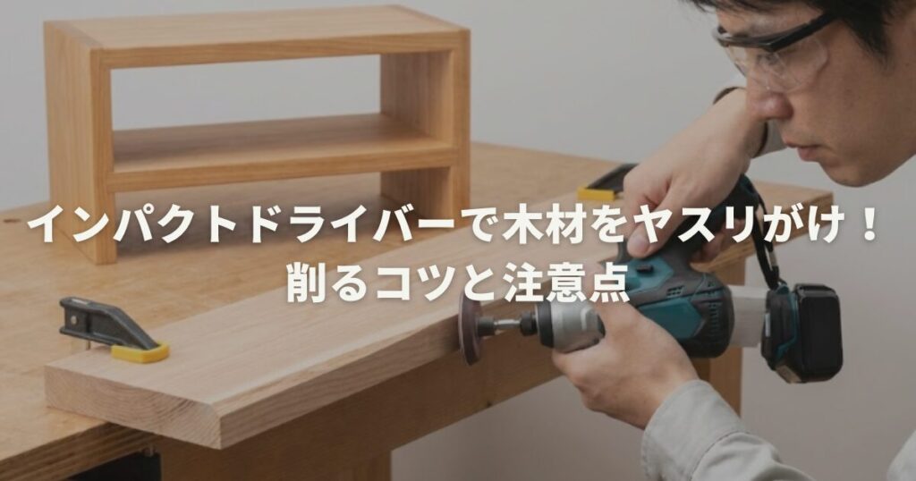 インパクトドライバーで木材をヤスリがけ！削るコツと注意点