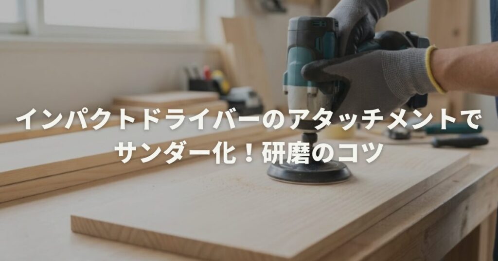 インパクトドライバーのアタッチメントでサンダー化！研磨のコツ