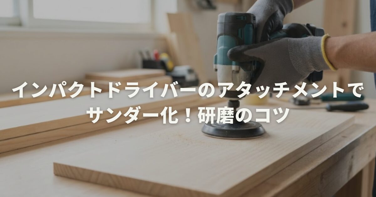 インパクトドライバーのアタッチメントでサンダー化!研磨のコツ