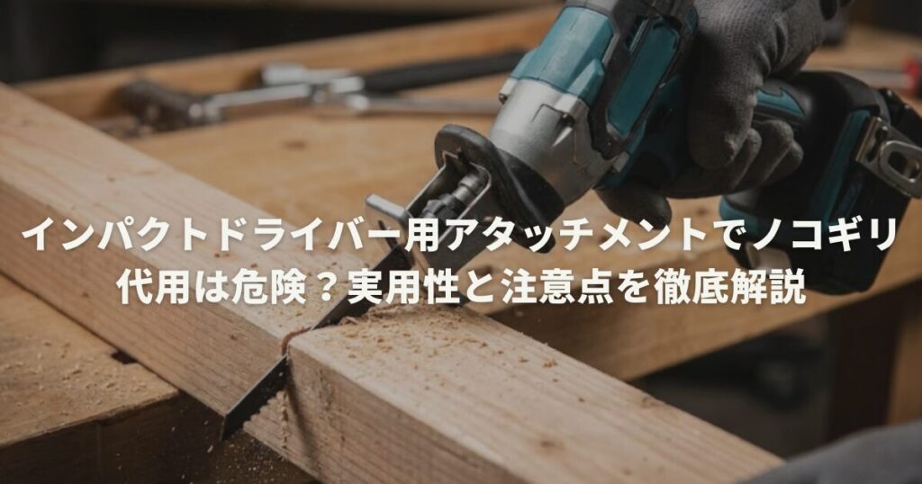 インパクトドライバー用アタッチメントでノコギリ代用は危険？実用性と注意点を徹底解説