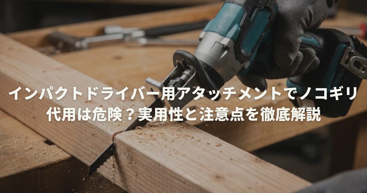 インパクトドライバー用アタッチメントでノコギリ代用は危険？実用性と注意点を徹底解説