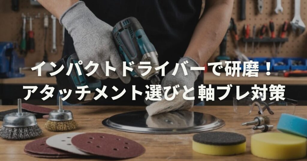 インパクトドライバーで研磨！アタッチメント選びと軸ブレ対策
