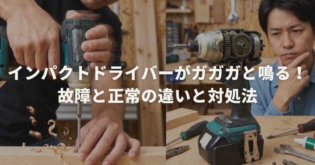 インパクトドライバーがガガガと鳴る！故障と正常の違いと対処法