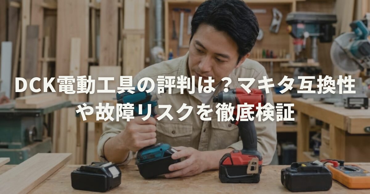 DCK電動工具の評判は？マキタ互換性や故障リスクを徹底検証