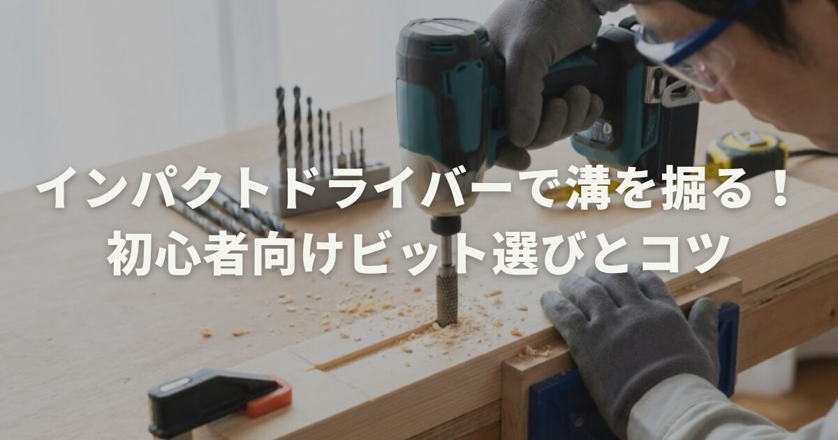 インパクトドライバーで溝を掘る！初心者向けビット選びとコツ | 電動 