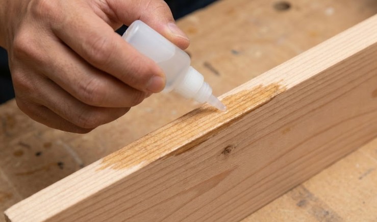 瞬間接着剤で固める逆目対策