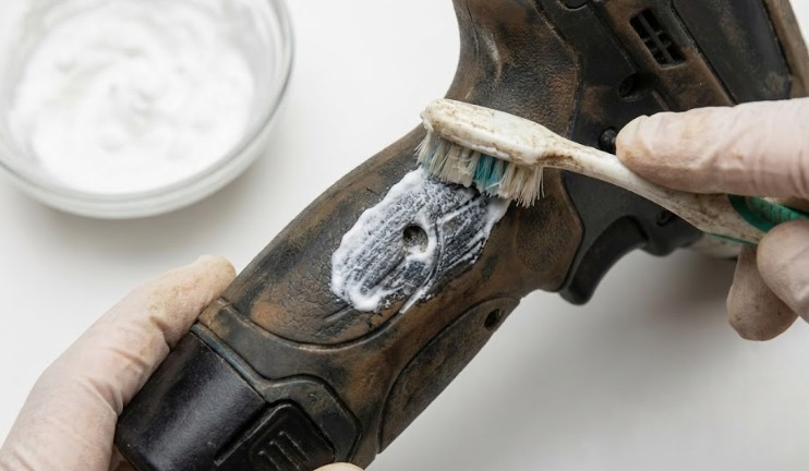 グリップのベタつきや黒ずみは重曹で除去