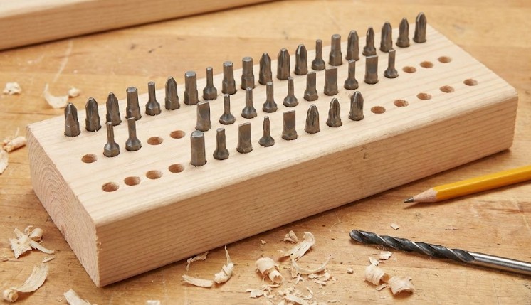 木製のビットホルダーを自作する寸法