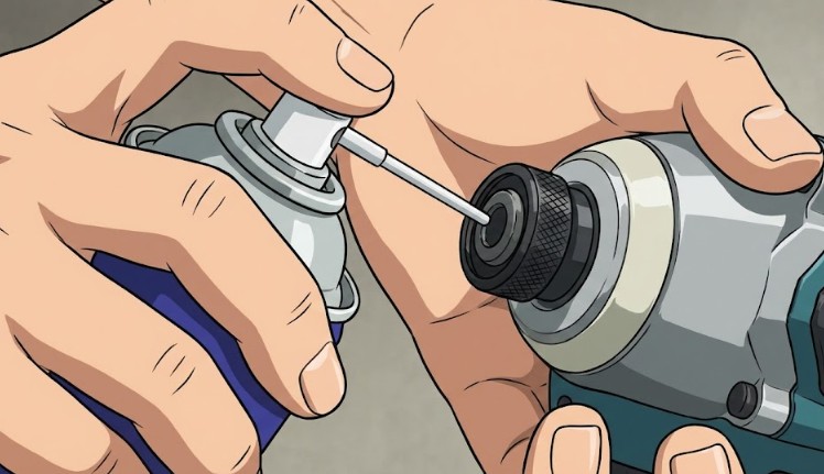 潤滑油や浸透剤を使ってスリーブを動かす