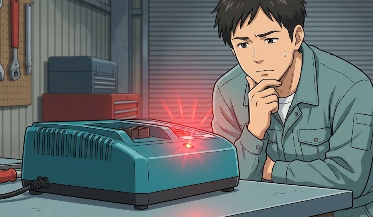 マキタの充電器で赤点滅が出る故障の判別