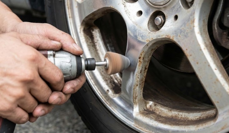 金属ホイールの錆落としに適したバフの種類と選び方