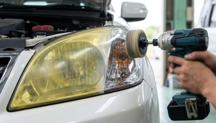 ヘッドライトの黄ばみを効率よく除去するコツ