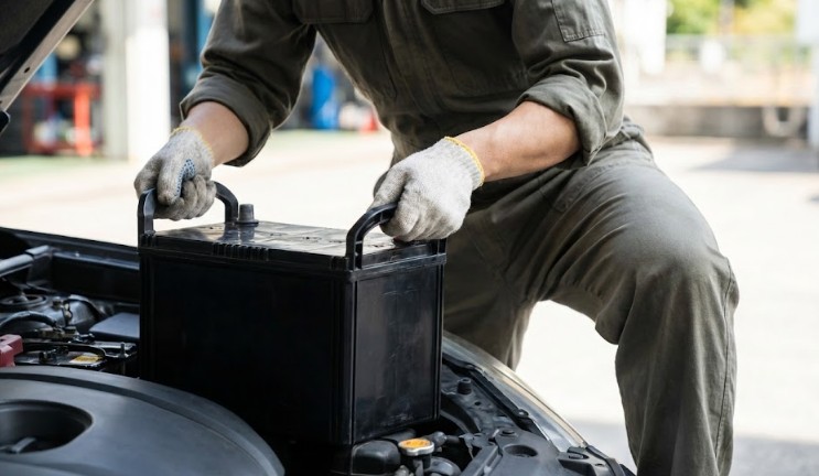 バッテリー交換を安全に行える頑丈な持ち手の利便性