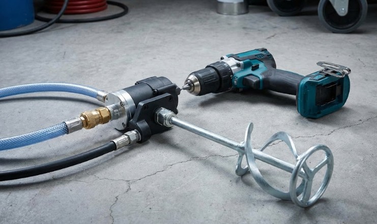 排水や攪拌に使えるドリルポンプとミキサー