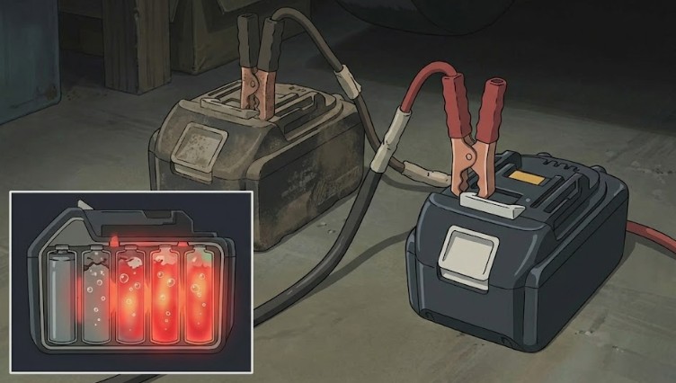 過放電したセルの電圧を上げる強制充電の脅威