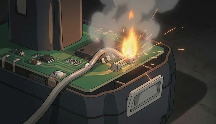 基板のヒューズバイパスやセル交換が孕む火災リスク