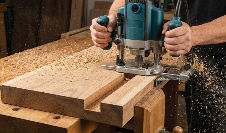 パワー重視のルーターで可能になる本格的な溝切り