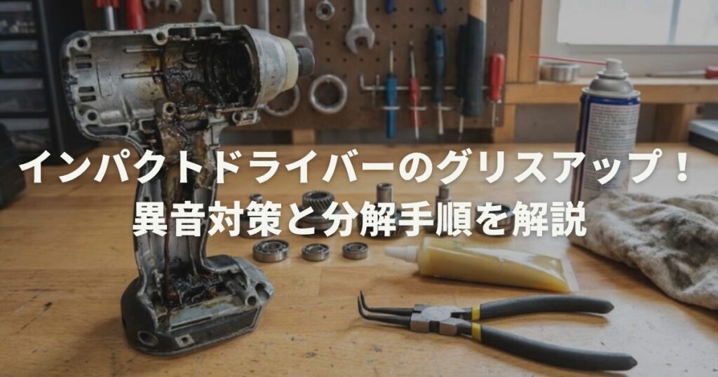 インパクトドライバーのグリスアップ！異音対策と分解手順を解説