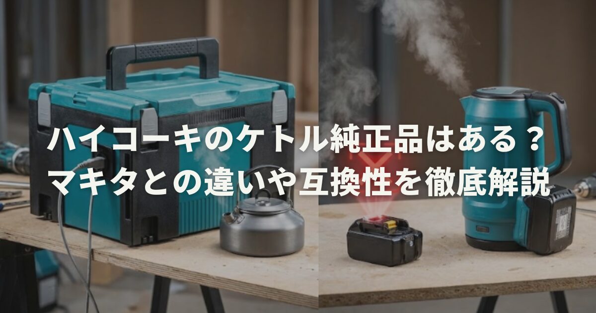 ハイコーキのケトル純正品はある？マキタとの違いや互換性を徹底解説