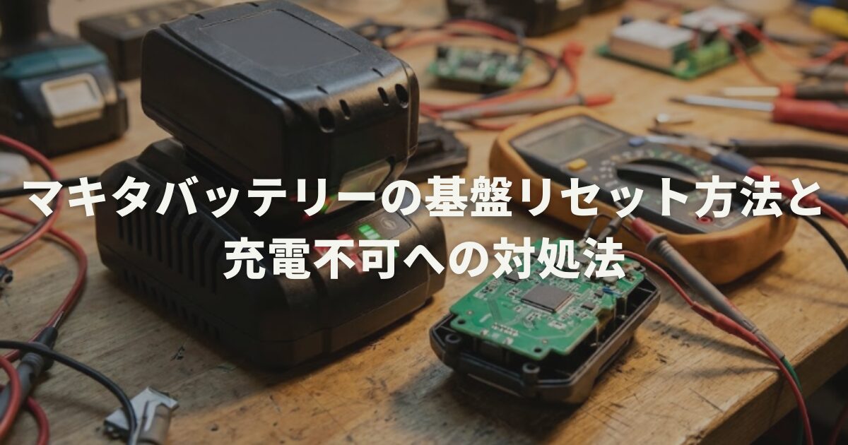 マキタバッテリーの基盤リセット方法と充電不可への対処法