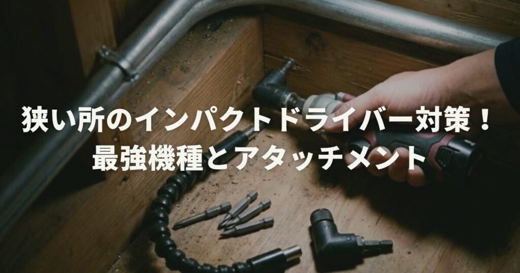 狭い所のインパクトドライバー対策！最強機種とアタッチメント