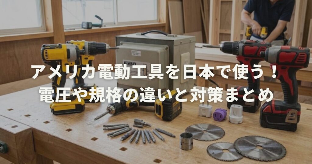 アメリカ電動工具を日本で使う！電圧や規格の違いと対策まとめ