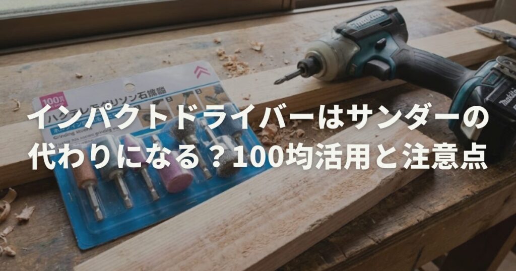 インパクトドライバーはサンダーの代わりになる？100均活用と注意点