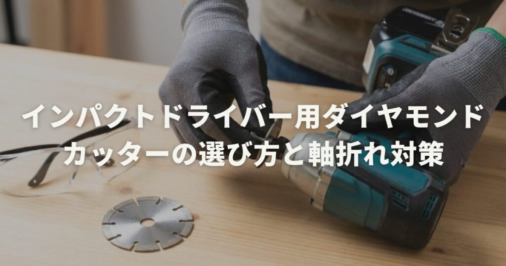 インパクトドライバー用ダイヤモンドカッターの選び方と軸折れ対策