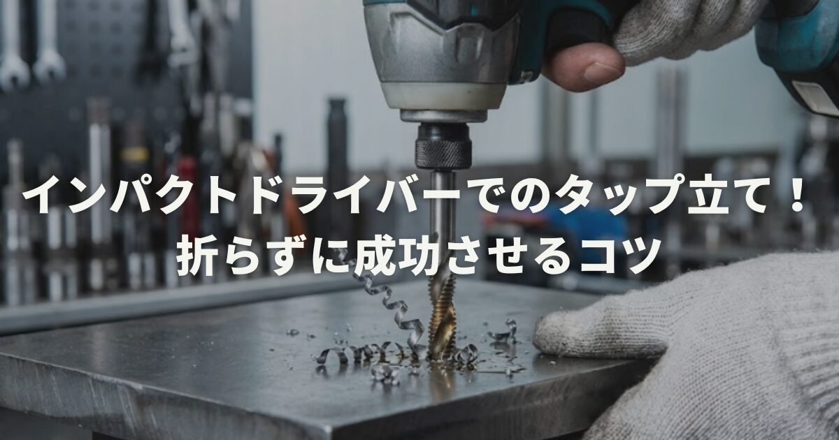 インパクトドライバーでのタップ立て！折らずに成功させるコツ