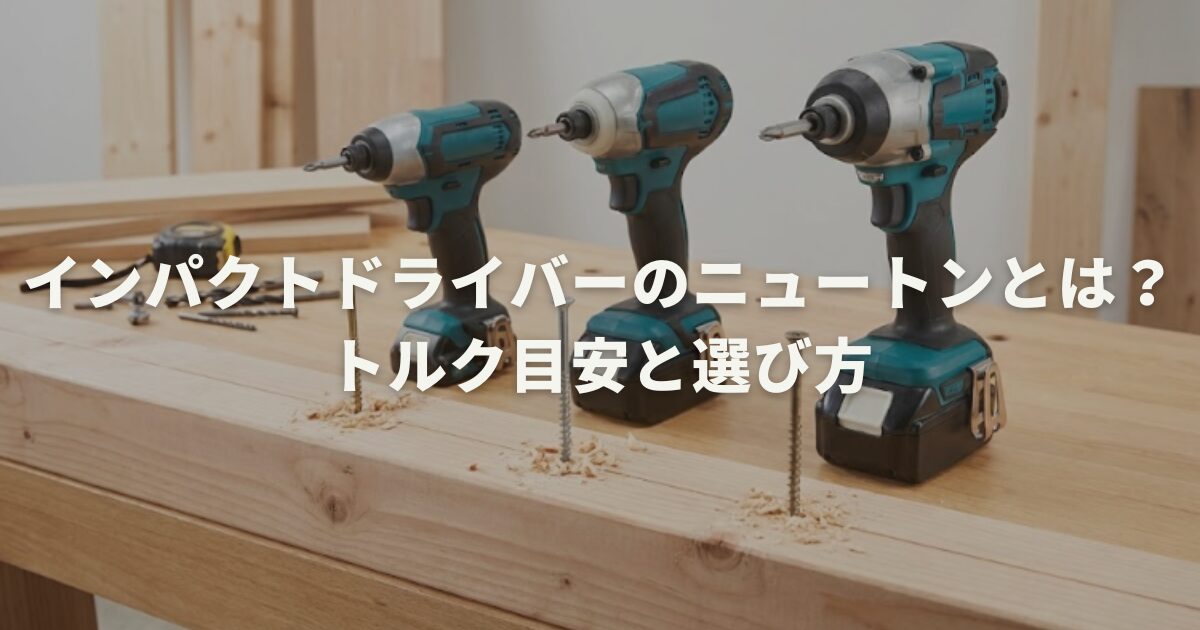 インパクトドライバーのニュートンとは？トルク目安と選び方