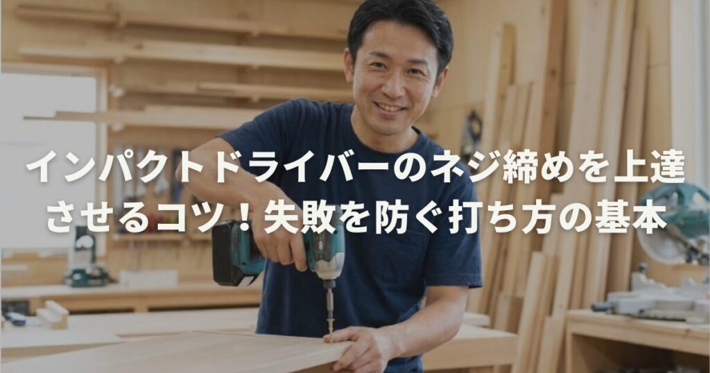 インパクトドライバーのネジ締めを上達させるコツ！失敗を防ぐ打ち方の基本
