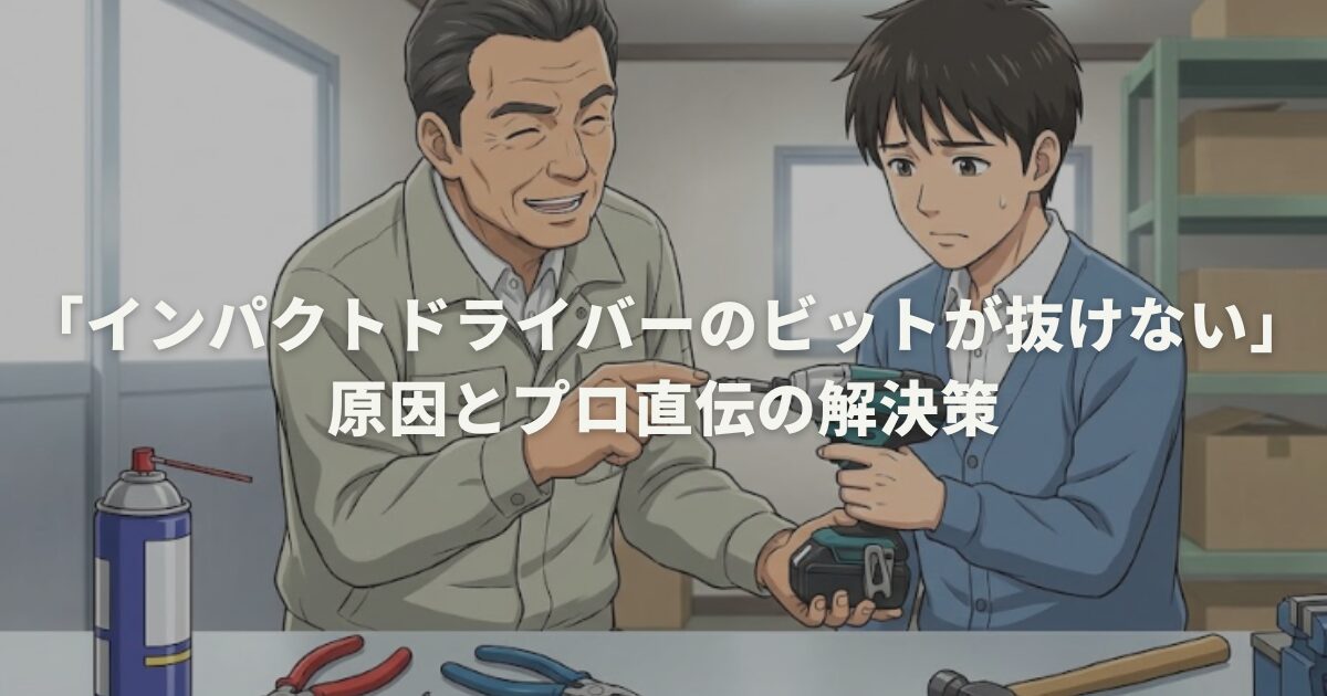 「インパクトドライバーのビットが抜けない」原因とプロ直伝の解決策