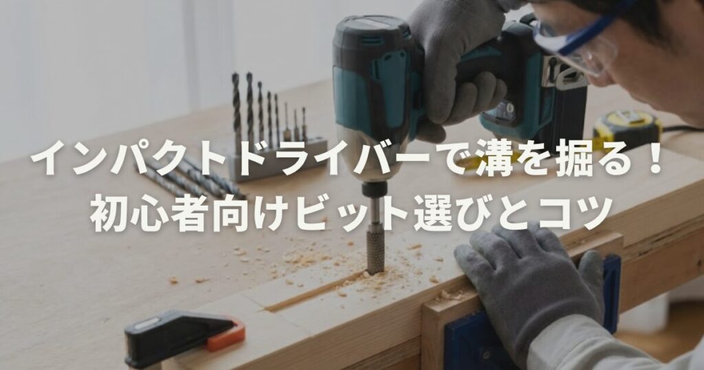 インパクトドライバーで溝を掘る！初心者向けビット選びとコツ