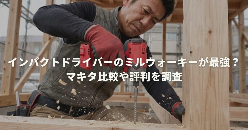 インパクトドライバーのミルウォーキーが最強？マキタ比較や評判を調査