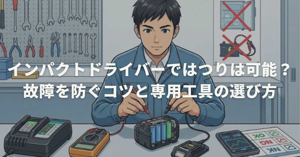 インパクトドライバーのバッテリーを復活させる判断基準と手順