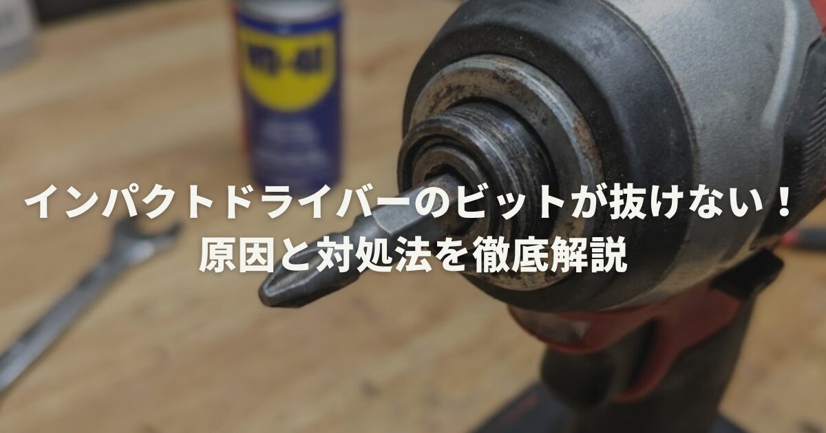 インパクトドライバーのビットが抜けない!原因と対処法を徹底解説