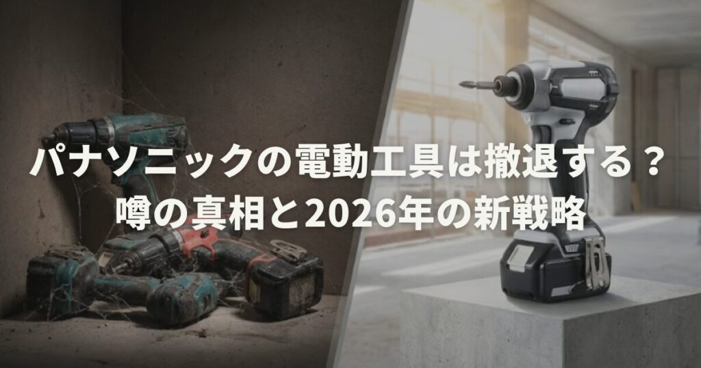 パナソニックの電動工具は撤退する？噂の真相と2026年の新戦略