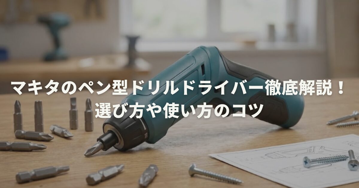 マキタのペン型ドリルドライバー徹底解説！選び方や使い方のコツ