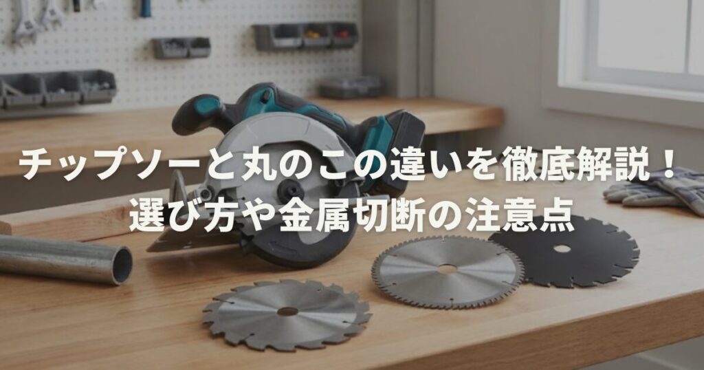 チップソーと丸のこの違いを徹底解説！選び方や金属切断の注意点