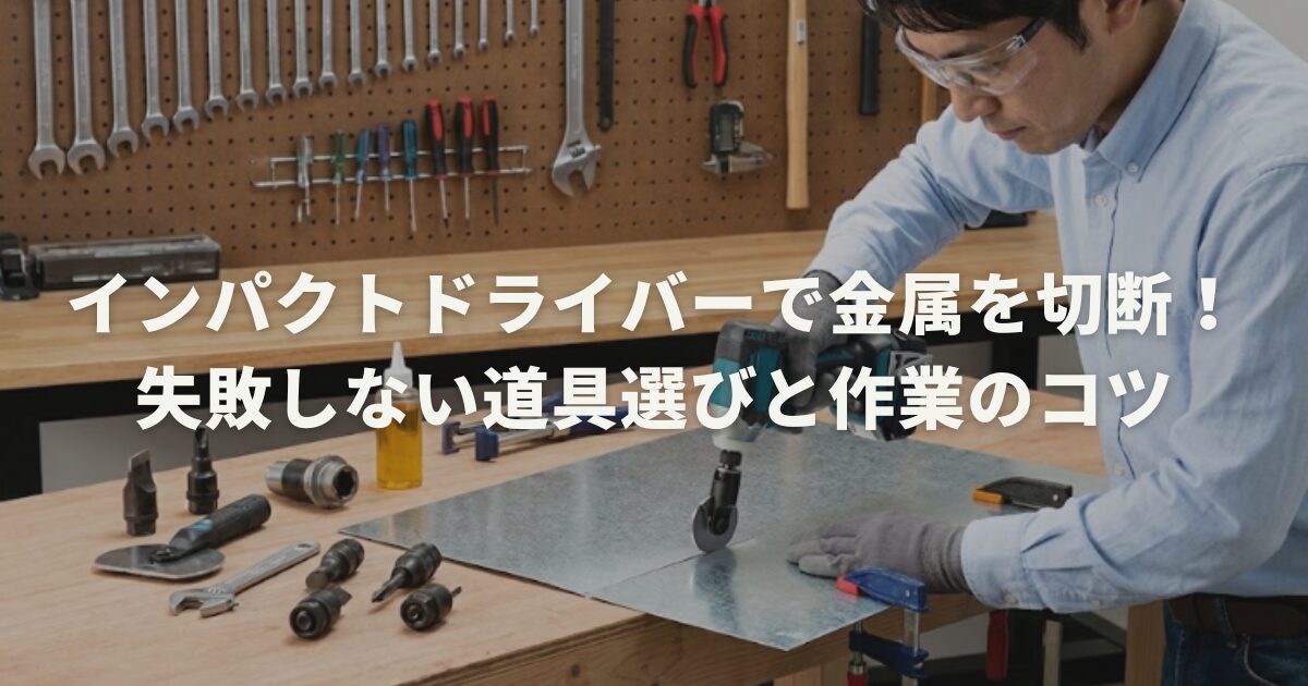 インパクトドライバーで金属を切断！失敗しない道具選びと作業のコツ