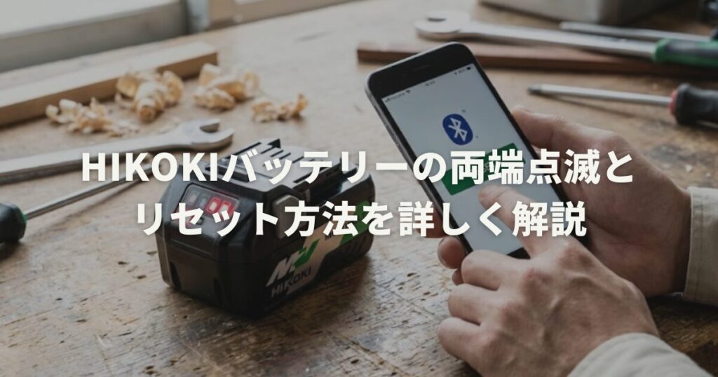 HiKOKIバッテリーの両端点滅とリセット方法を詳しく解説
