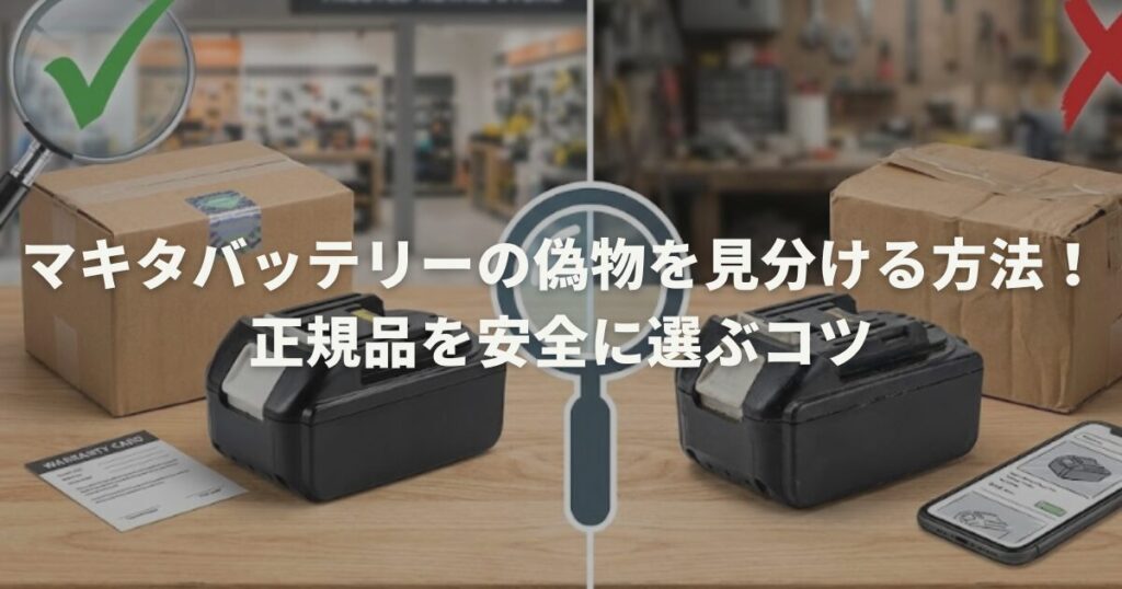 マキタバッテリーの偽物を見分ける方法！正規品を安全に選ぶコツ