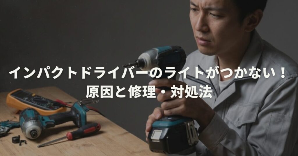 インパクトドライバーのライトがつかない！原因と修理・対処法