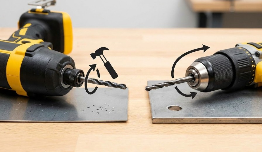ドリルドライバーとの違いと金属の穴あけの適性