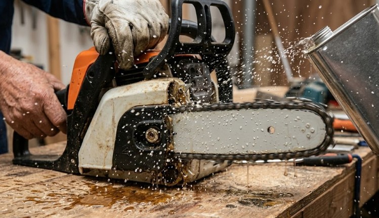 エンジンオイルをチェーンソーオイルの代用にする弊害