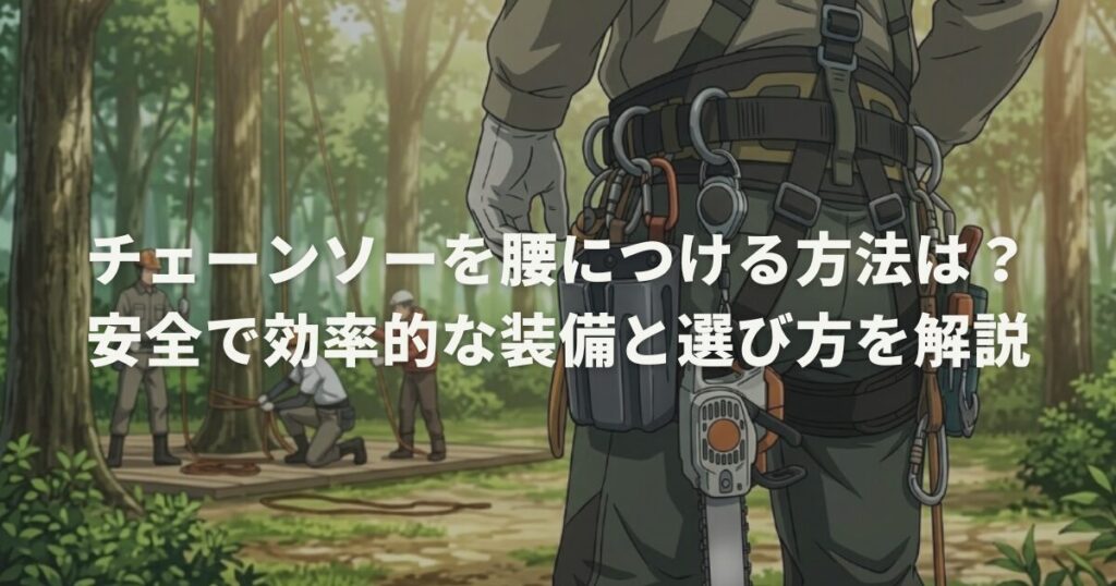 チェーンソーを腰につける方法は？安全で効率的な装備と選び方を解説