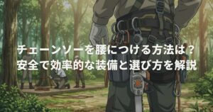 チェーンソーを腰につける方法は？安全で効率的な装備と選び方を解説