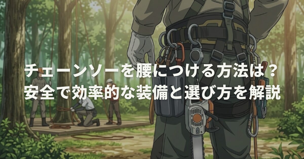 チェーンソーを腰につける方法は？安全で効率的な装備と選び方を解説